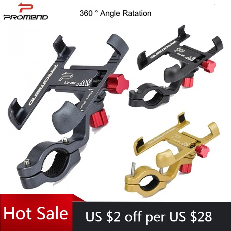 Phone-Mount-Stand Bicycle-Holder Cycling-Bracket Bike MTB Rotatable Promend Aluminum