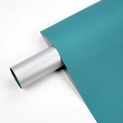 Turquoise Silver Двухцветный цветок Водонепроницаемая оберточная бумага ремесло Серебряный дуплексный оригами цветочный букет для поставки упаковочный материал декор с цветами - Цвет: Turquoise Silver