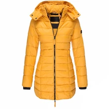 Hooded Parkas Women Down Jacket 2021 Autumn Winter Coat Classic Fashion Clothes Yellow Red Blue Gray Black Green Manteau Femme