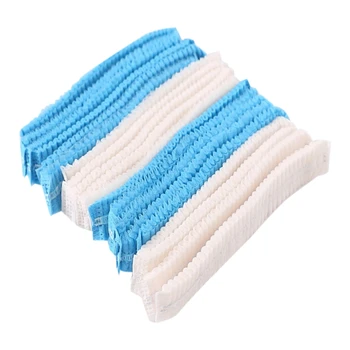 

HOT SALE Non-Woven Fabric Disposable Hair Caps Hair Shower Caps Hats Non Woven Pleated Anti Dust Hat Hotel Salon Supplies Set Bl