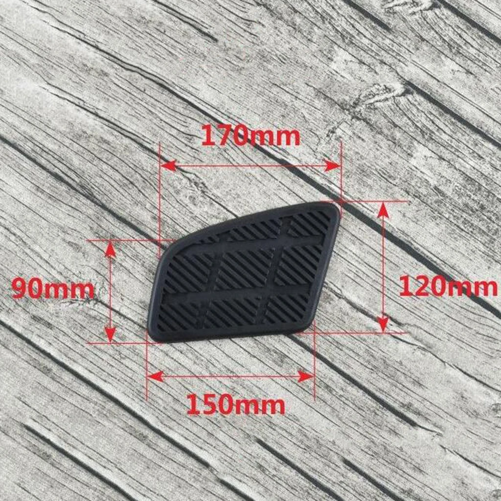 2 Pieces Motorcycle Gas Fuel Tank Rubber Pad Protector for Retro Cafe Racer