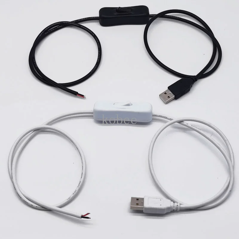 Удлинительный кабель с кнопкой USB 1 м 5 В разъем 22AWG для светодиодной ленты