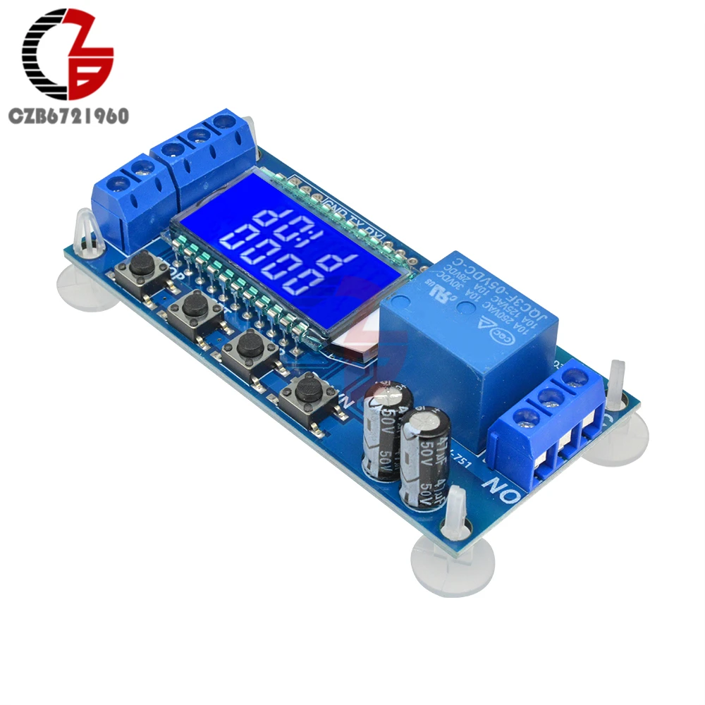 UART ttl Micro USB реле времени задержки модуль DC 6-30 в цикл реле времени Высокий Низкий уровень триггер таймер цифровой ЖК-дисплей