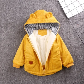 

Children's cotton jacket 2020 winter new boys and girls plus velvet jacket thickening middle and small children's cotton jacket