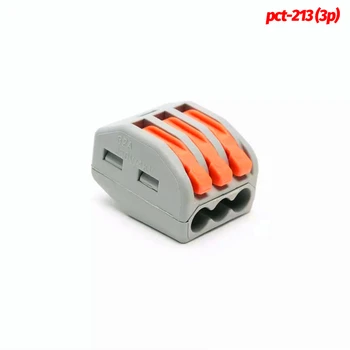 

30/50/100 PCS/lot PCT-213 222-412 mini fast wire Connectors Universal Compact Wiring Connector push-in Terminal Block
