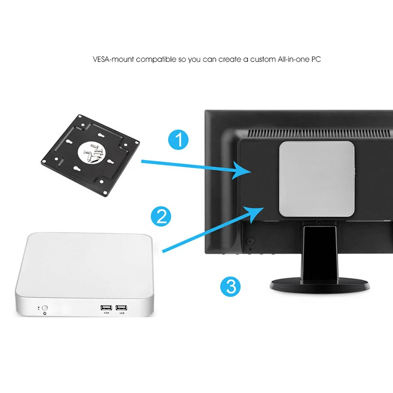 Мини ПК Intel Core i7 4500U 7500U i5 7200U 3317U i3 Windows 10 DDR3L ОЗУ mSATA SSD HDMI VGA WiFi Gigabit Ethernet 6xusb 4K HTPC|Мини