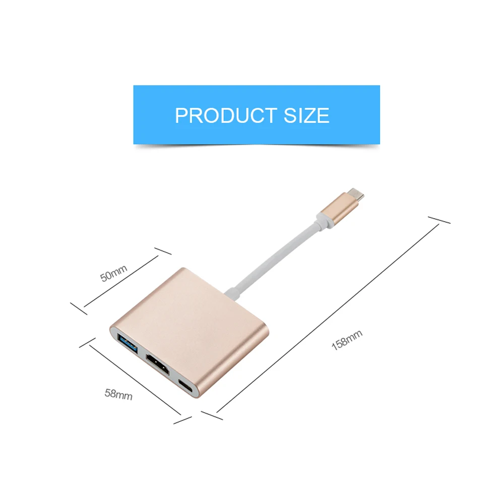 Usb c HDMI Usbc в Hdmi 3,1 конвертер адаптер type c в hdmi HDMI/USB 3,0/type C адаптер type-C Алюминиевый для Apple Macbook