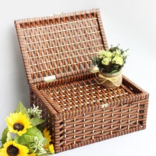 Глазное потепление рабочего входа коробка соломы ткачество переплетения пояса крышка поступление коробка одежда закуски примеси корзина для хранения