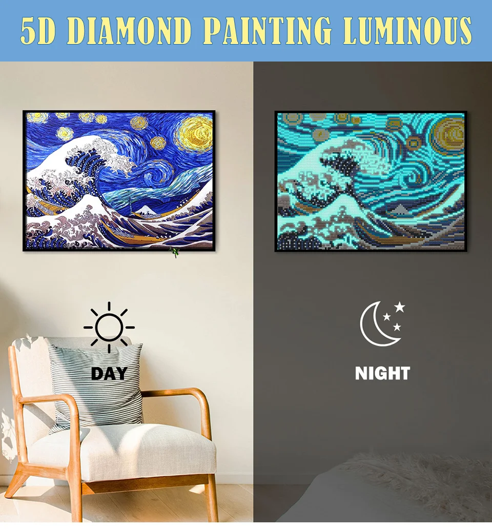 Wholesale Glow in The Dark Luminous Drill 5D Diamond Painting 30X40cm -  China Luminous Diamond Painting and Home Decoration price