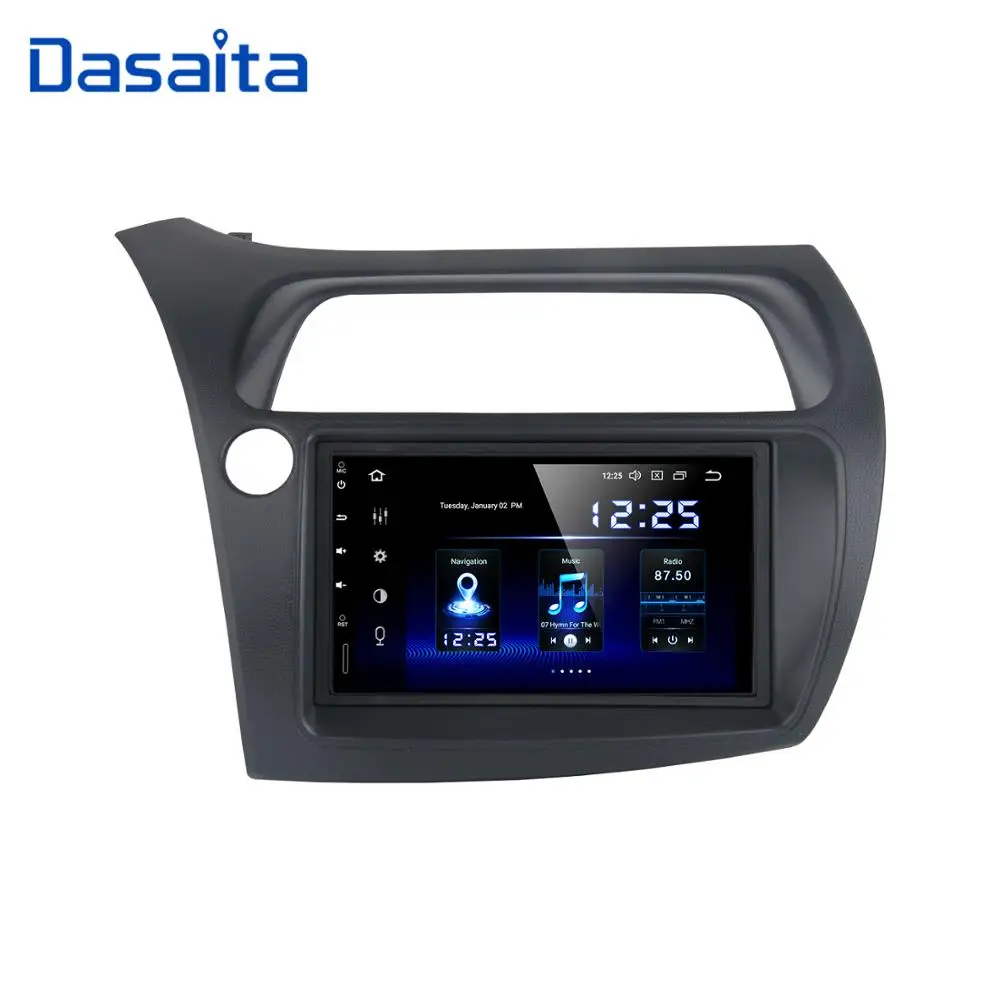 Dasaita Автомобильный сенсорный экран 7 дюймов HD Android 10 0 радио GPS плеер Navi для Honda Civic