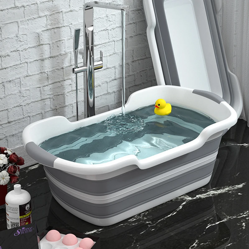 

Newborn Baby Folding Bath Tub Pet Folding Bathtub Storage Non-Slip Cat Dog Bath Tubs Safety Children Tub Bathroom Accessorie