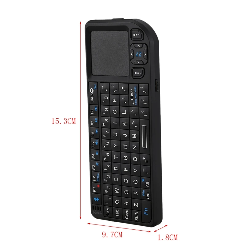 VIBOTON UKB-100-BT Bluetooth английская мини беспроводная клавиатура небольшого размера легкая мультимедийная клавиатура с тачпадом для ноутбука