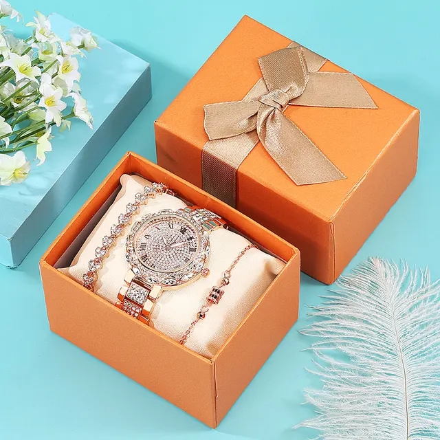 Women's Gold Elegant 3pcs Luxury Bracelet Set 1