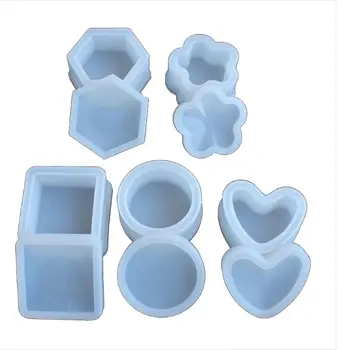 

5 Pcs Box Resin Molds with lids Silicone Molds for DIY Craft Making Storing Earrings, Rings, Coins, Keys Ashtray
