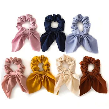 

Bow-knot Candy Color Elastic Hair Bands for Women Girls Hair Scrunchies Ponytail Holder Ribbon Ties Braider Headband Accessories