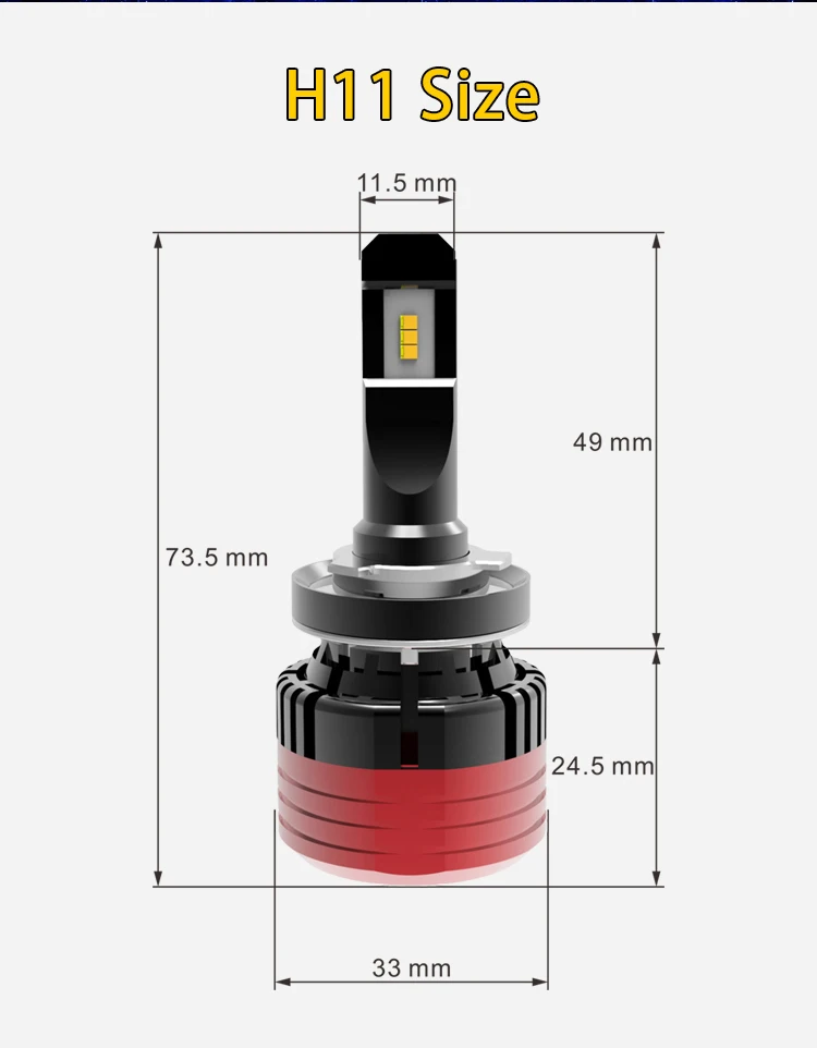Светодиодный мини светильник ZES H1 H4 H7 H8 H9 H11 9005 9006 9012 HB3 HB4 HIR2 Ultinon Essential светодиодный