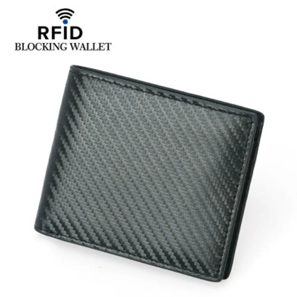 Herren RFID echt Leder geldbёrse портфель Portemannaie Schwarz querformat