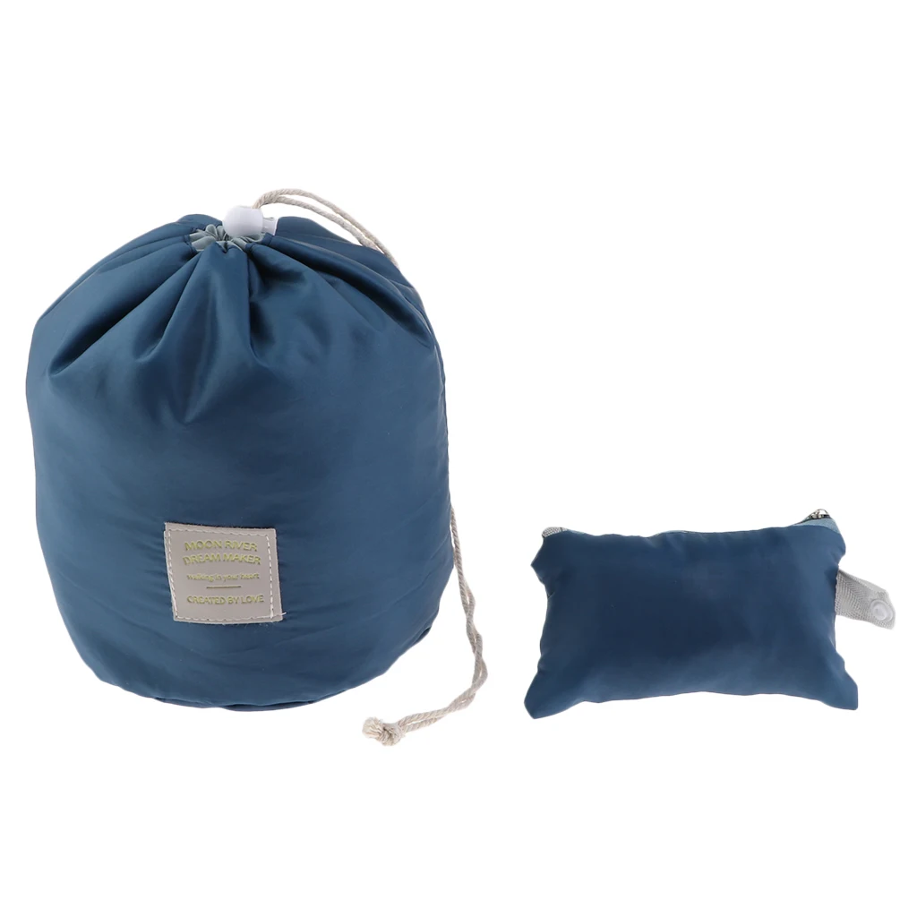 Waterproof Drawstring Bucket Pouch Toiletry Bathroom Tote Bag for Makeups Women Jewelry Camp Cooking Supplies
