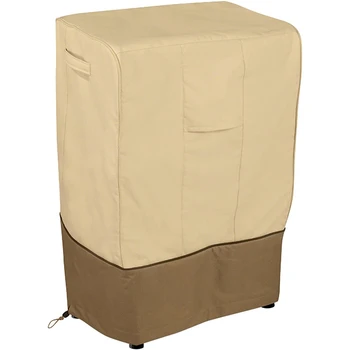 

Waterproof BBQ Smoke Hood Cover Square Smoker Cover Outdoor Rainproof Durable Anti Dust Protector Home Outdoor Barbecue Grill Co