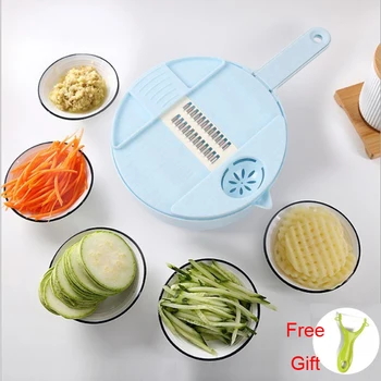 

12-in-1 Food Cutter Mandoline Vegetable Fruit Slicer Grater Cutter Peeler Multifunctional Potato Peeler Carrot Grater Drain