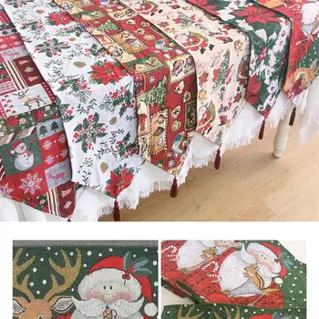 

Christmas Table Runner Fashion Jacquard Dinning Table Runner Xmas Table Decor Dinner Table Cloth