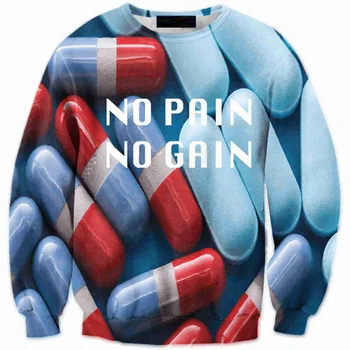

CNUUIKOOEK Sweatshirts Hot Selling Men's 3D Capsule Pills Printed Hoodie Long Sleeve Pullover Fashion Man Hoodies