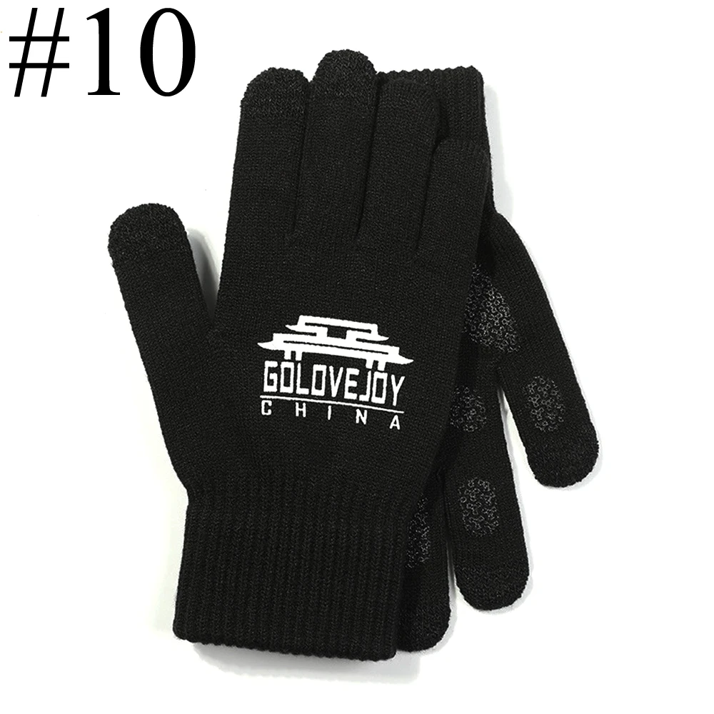 L. Mirror 1 пара зимних перчаток вязаная рукавица противоскользящие перчатки для сенсорного экрана шерстяные теплые перчатки для мужчин и мальчиков - Цвет: 10