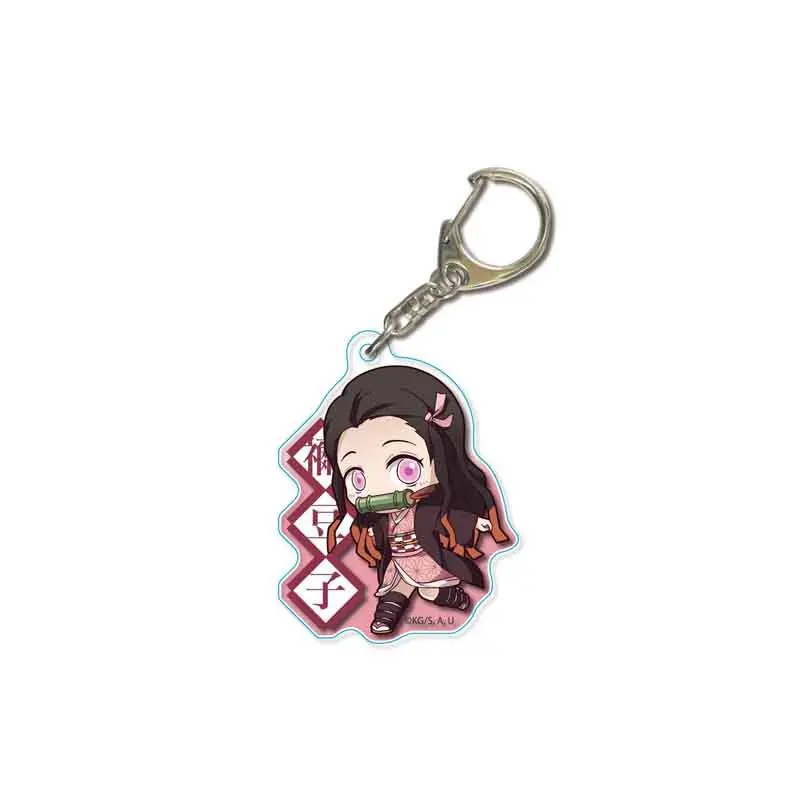 2 Demon Slayer Kimetsu no Yaiba Kamado Tanjirou Nezuko аниме акриловая фигурка кулон брелок Коллекция Модель игрушки Косплей - Цвет: 2