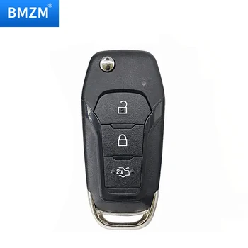 

BMZM 3 Buttons Remote Flip Folding Car Key Suit for Ford Escort with 434MHZ 49 Chip PCF7945P HU101 Blade