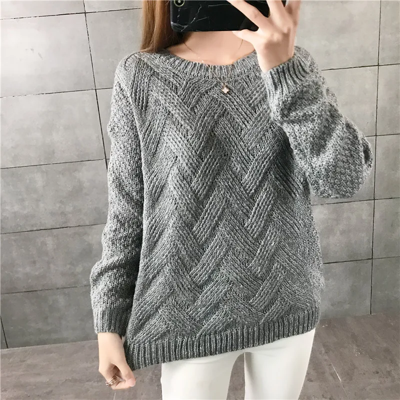 Новая мода женский осенне-зимний брендовый свитер с вышивкой пуловеры Теплые трикотажные свитера пуловеры женские