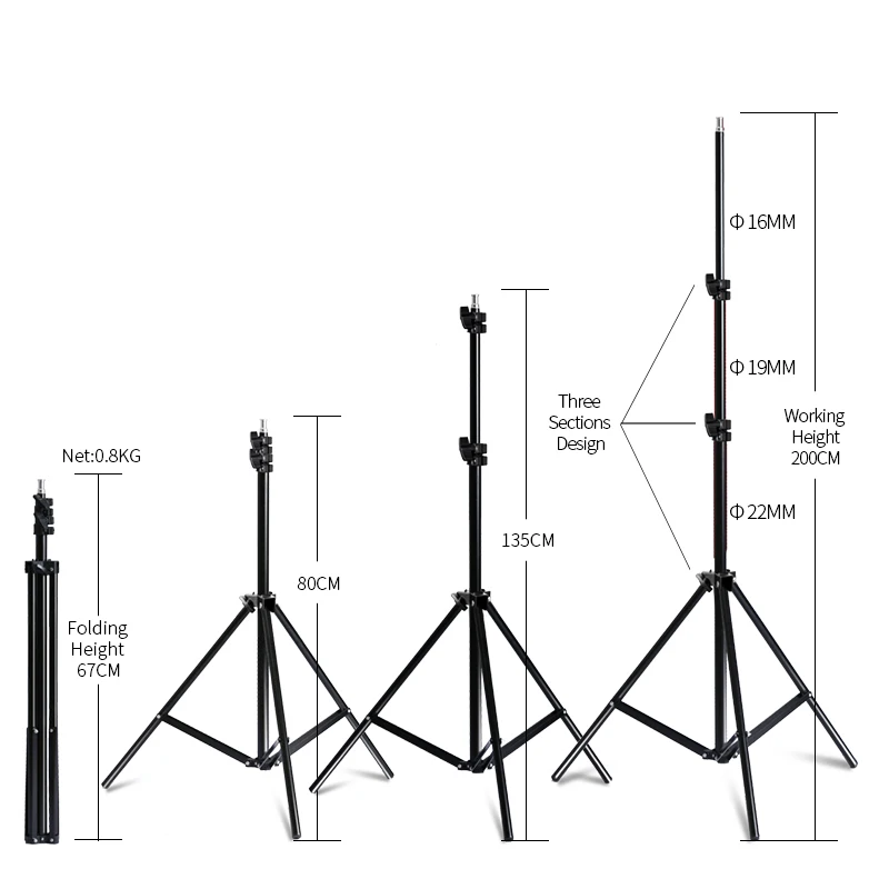  Photography Softbox Lighting Kit 8 PCS E27 45W LED Bulbs Photo Studio Light Equipment Light Box For - 4000470725182