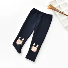 Детские леггинсы для девочек; сезон весна-осень; детская одежда; брюки для маленьких девочек; обтягивающие брюки с вышитыми героями мультфильмов; облегающие детские брюки
