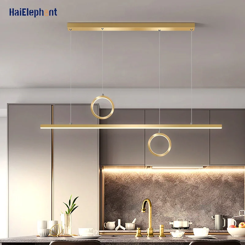 Pendant Lights Modern LED Pendant Lights For Hall Kitchen Living Dining Room Lamparas De Techo Bar Suspension Luminaire Gold Black Deco