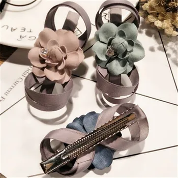 

New Korean Wild Head Jewelry Camellia Flowers Handmade Clip Fashion Hair Clip Adult Top Clip Hair Accessories