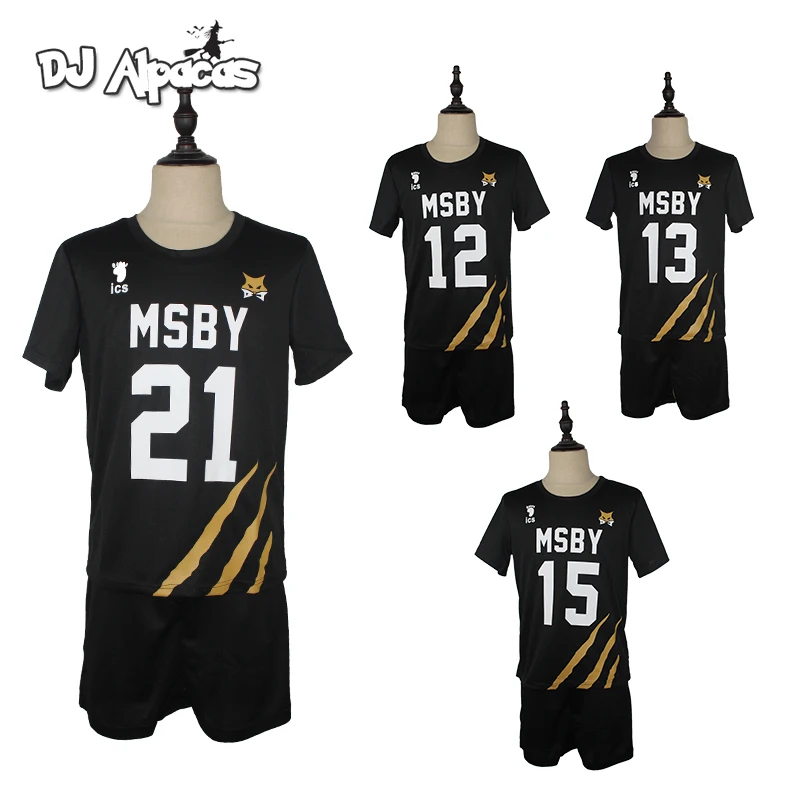 

Haikyuu Cosplay Costume MSBY Volleyball Club Karasuno High School Shoyo Hinata Kotaru Bokuto Sportswear Jerseys Uniform