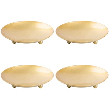 

Candle Holder,Pillar Candle Iron Plate,Candle Stand for Wax Candles and Cone Incense,for Spa,Weddings and Home Deco 4Pcs