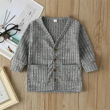 

Toddler Baby Boys Girl Long-sleeved Tops Cardigan Jacket Coat Knitted Clothes