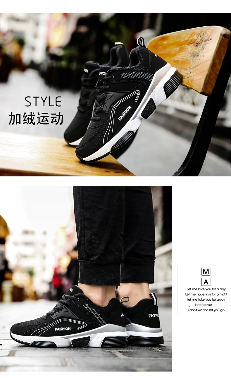 men boots couple men's winter warm snow boots mens fur plush high top ankle boots sneakers Walking Footwear Casual work shoes 48