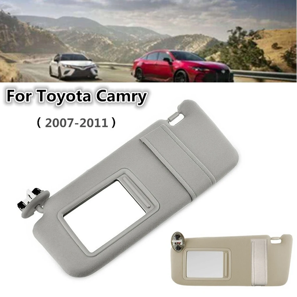 Replacement for Toyota Camry Sun Visor Left Driver Side Leather Sun Shading Cosmetic Mirror