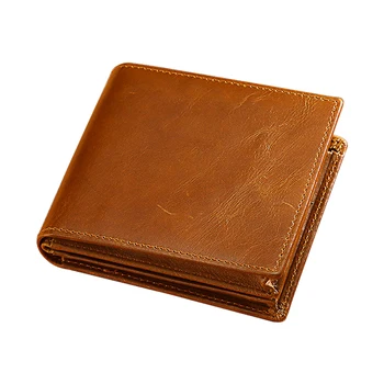 

RFID Blocking Men Wallet Fashion Multifunction Cow Leather Retro Money Bags Large Capacity Multi-card Position Male Card Holder