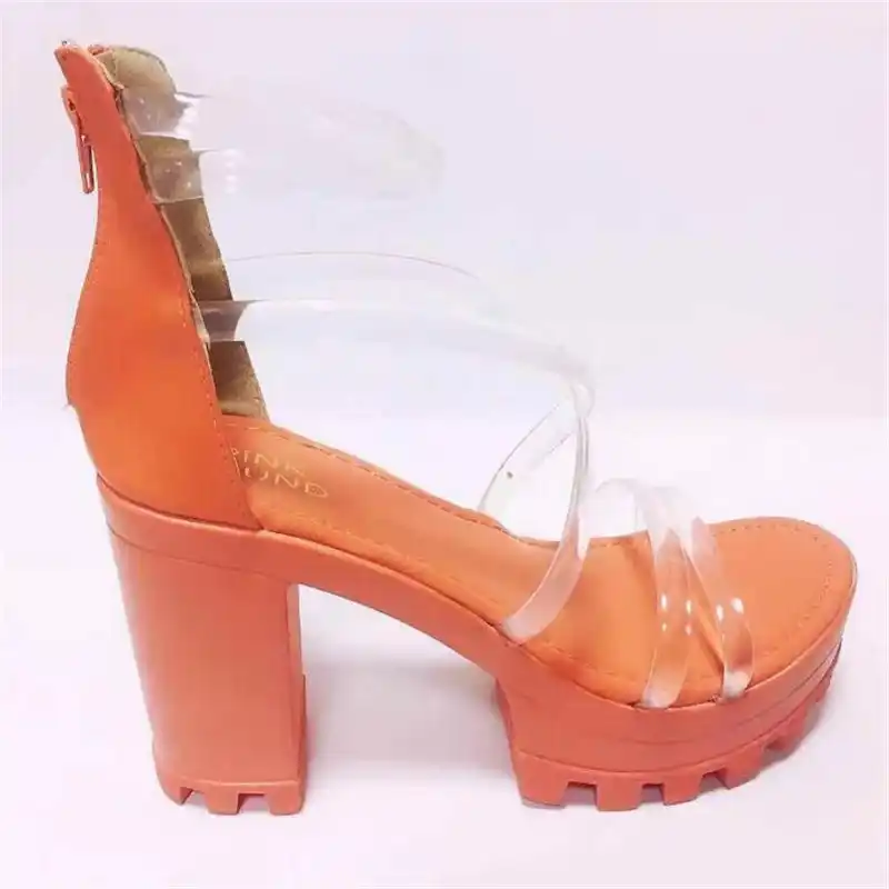 orange jelly sandals