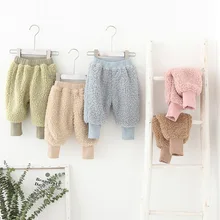 Брюки для малышей; Новое поступление года; брюки с эластичной резинкой на талии для детей; зимние штаны; утепленные штаны для малышей; модные детские шаровары