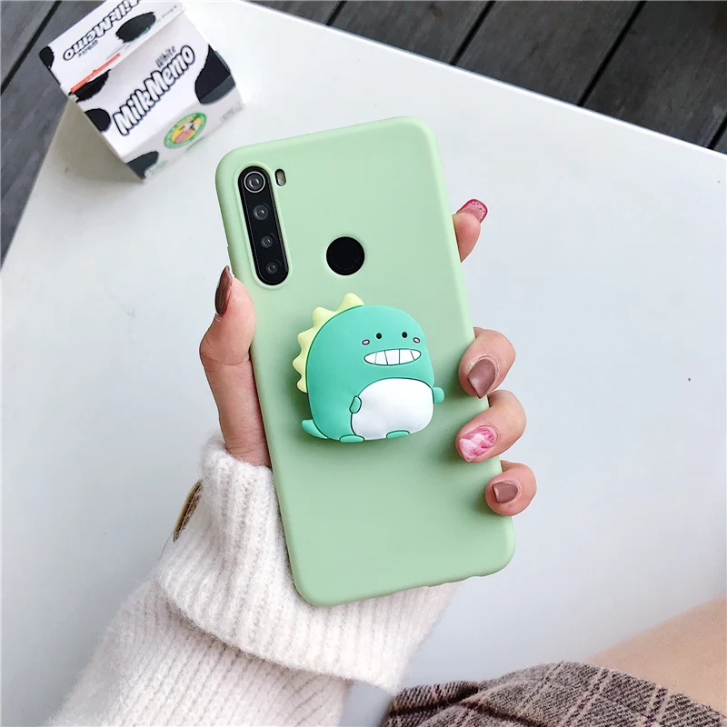 3D Silicone Cartoon Phone Holder Case For Xiaomi Redmi Note 10 Redmi Note 10 Pro Note 10S 9 8T K30 Pro K40 Pro mi poco F3 Cover