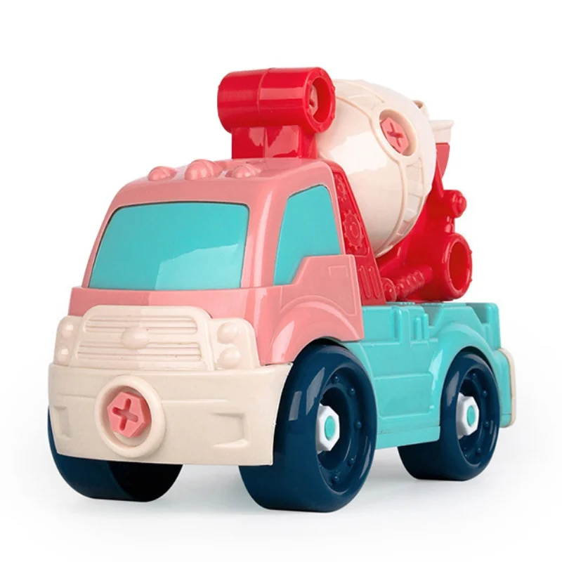 

Smartbabyme Multi-functional Assembly Children's Simulation Car Toys Cartoon Inertial Engineering Car Model Educational Toy