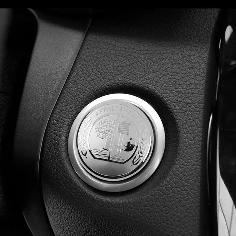 1 шт. 35 мм металлическая однокнопочная ручка старта крышка автомобиля декоративная наклейка крышка для Mercedes Benz AMG GLC GLE CLA GLA W205 W211 W213