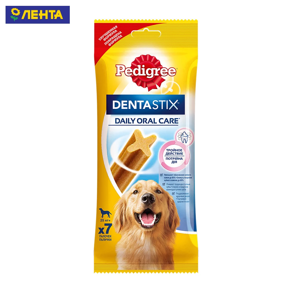 Лакомство для собак PEDIGREE Denta Stix крупных пород (Россия) 270 г |