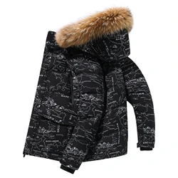 Nouvelle veste d'hiver en duvet de canard blanc pour hommes, chapeau épais, Parka chaude amovible, imperméable et coupe vent à 30 degrés, 2021, 3069 