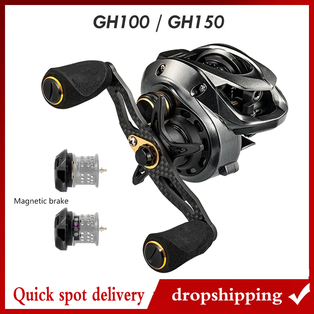 

2019 Winter Fishband Baitcasting Reel Gh100 Gh150 7.2: 1 Carp Bait Casting Reel Fishing For Perch Tilapia Bass Fishing Tackle