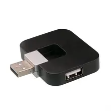Складной USB 2,0 4-Порты и разъёмы компонентов мульти концентратор разделитель Мощность для Тетрадь компьютер портативных ПК
