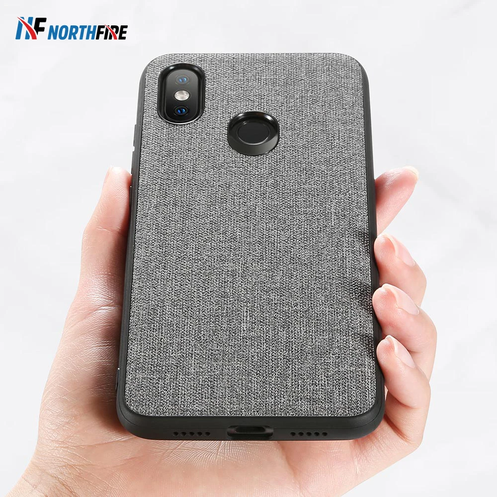 NORTHFIRE Fabric Pattern Phone Case For Xiaomi Redmi Note 7/6 pro Simple luxury Business Armor Full Cover Play Funda |